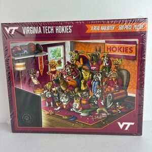 Virginia Tech Hokies NIB “A Real Nailbiter” Cartoon Dogs 500-Piece Puzzle